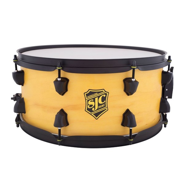 SJC Drums Pathfinder Snare, 14" x 6.5" Wicked Yellow Satin w/Black HW