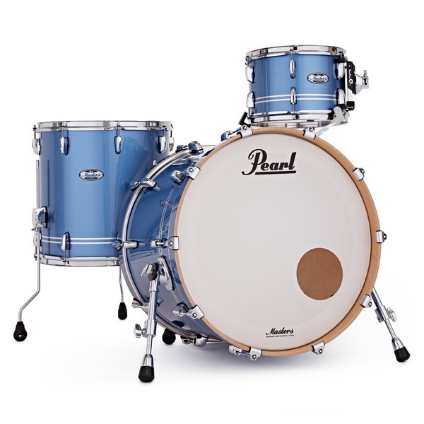 Pearl Masters Maple Complete 3pc Shell Pack, Chrome Contrail