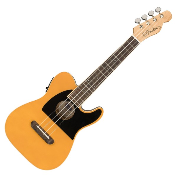 Fender Fullerton Tele Ukulele, Butterscotch Blonde - front