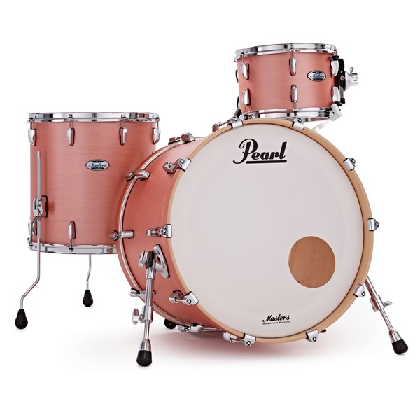 Pearl Masters Maple Complete 3pc Shell Pack, Satin Sakura Coral