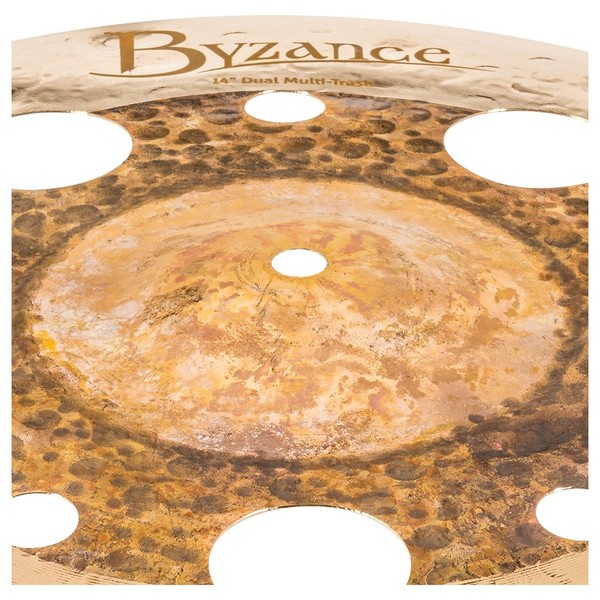 Meinl Byzance Extra Dry 14" Dual Multi-Trash - Over-view Central Detail