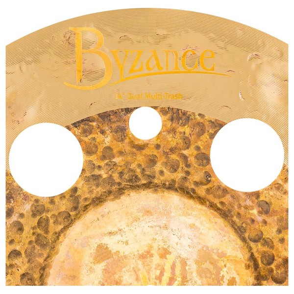 Meinl Byzance Extra Dry 14" Dual Multi-Trash - Top Bayzance Logo Detail