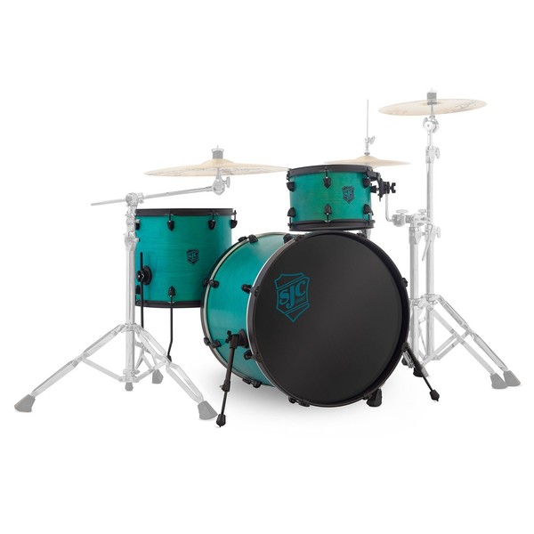 SJC Drums Pathfinder 22" 3pc Shell Pack, Miami Teal Satin