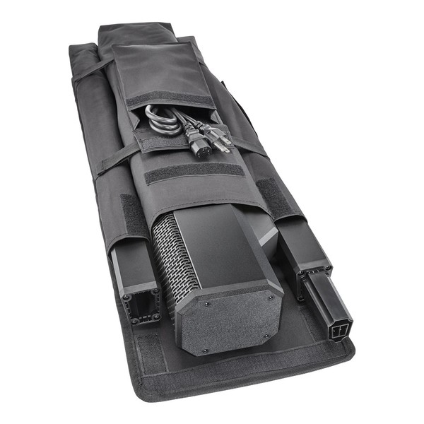 Electro-Voice Evolve 30M Column PA System, Black, Backpack Laid Down with Components Inside