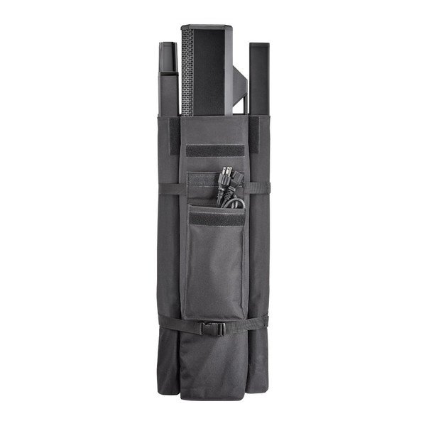 Electro-Voice Evolve 30M Column PA System, Black, Backpack Stood Up with Components Inside