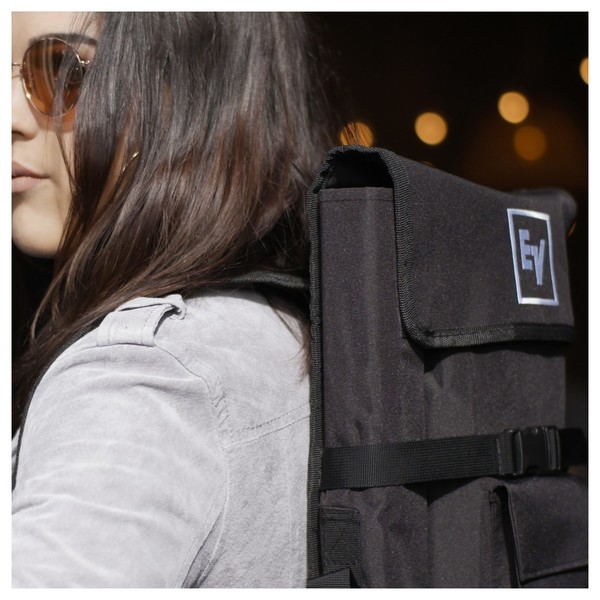 Electro-Voice Evolve 30M Column PA System, White, Backpack Lifestyle 2