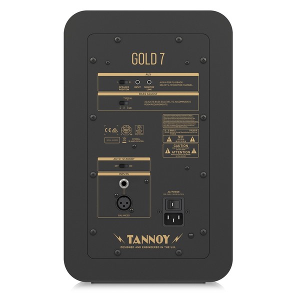 Tannoy GOLD 7 Studio Monitor - Rear