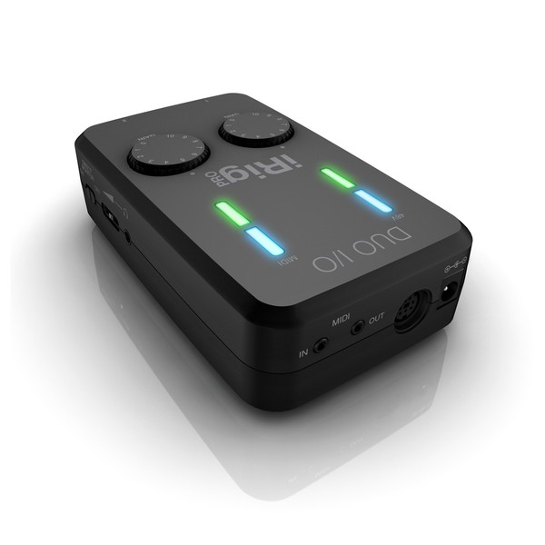 IK Multimedia iRig Pro DUO I/O Interface for iOS, Android, PC and Mac - Top Angle