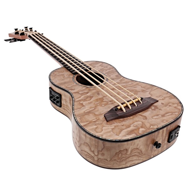 Electric Ukulele Bass by Gear4music, Curly Willow