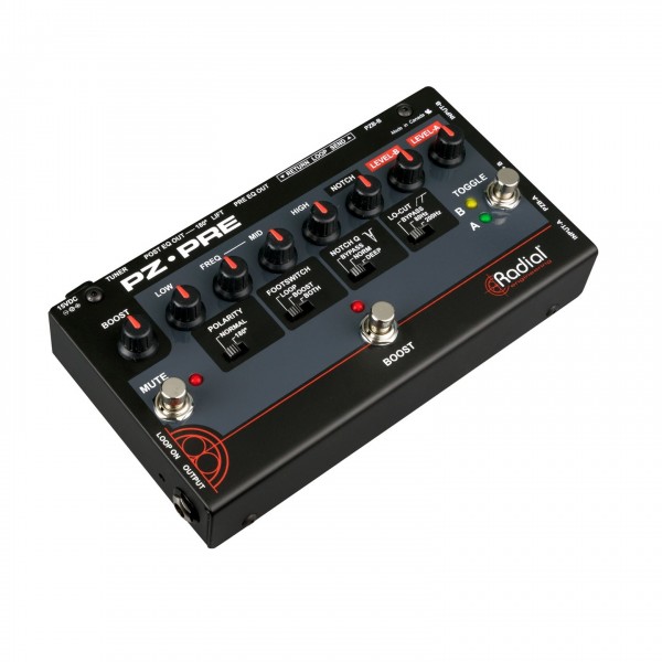 Radial Tonebone PZ-Pre Acoustic Pre-Amp, Angled Right
