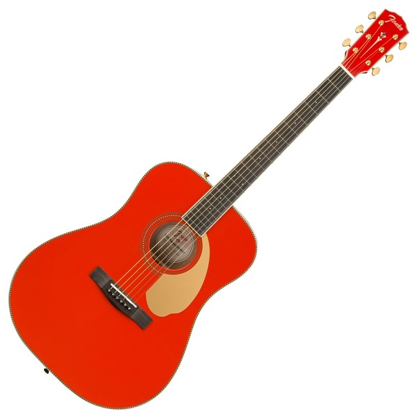 Fender FSR PM-1E Electro Acoustic, Fiesta Red - front