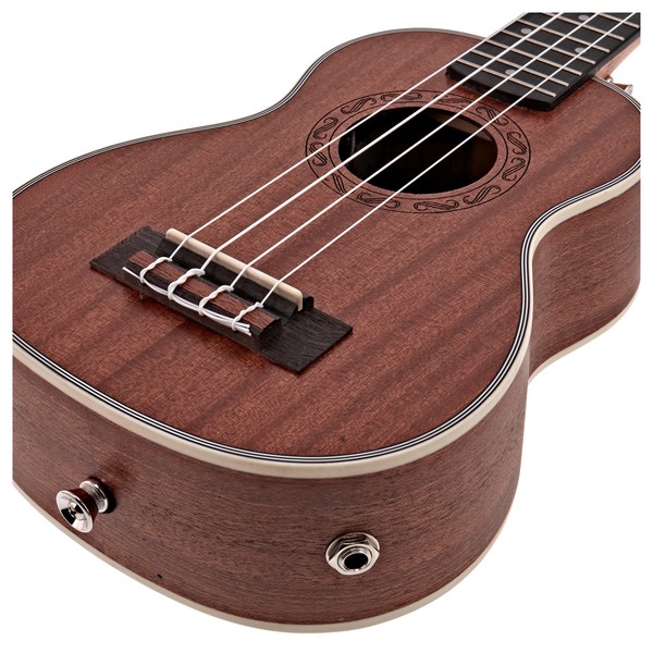 Sapele Soprano Electro-Ukulele Pack by Gear4music