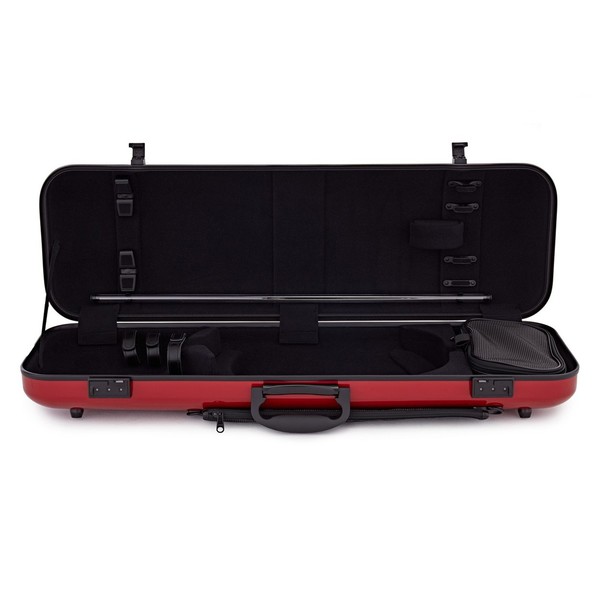 Gewa Air 2.1 Oblong Violin Case, Red Gloss, Open