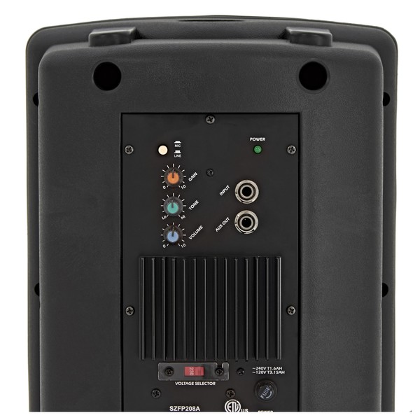 SubZero 80W 8" Active PA Speaker with Yoke Bracket, Pair