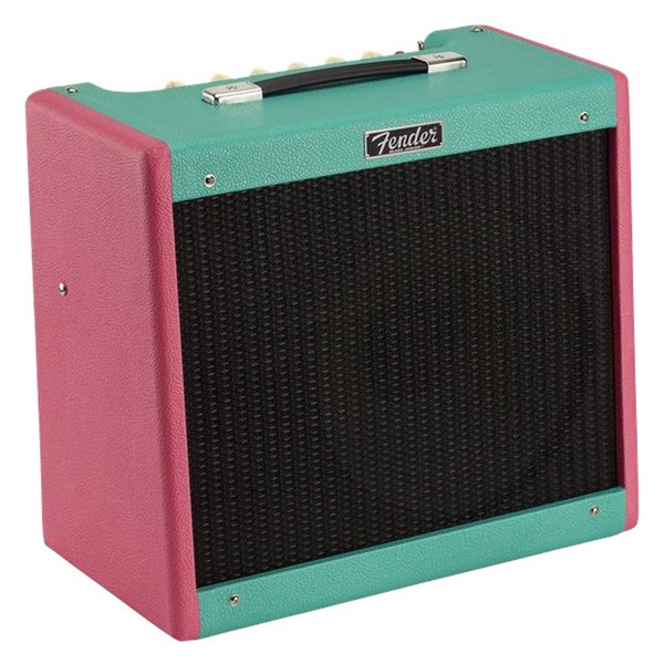 Fender Blues Junior IV Limited Sea Foam Green/Pink, Front Angled Right