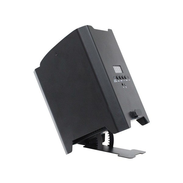 LEDJ Rapid QB1 HEX Battery Uplighter, Black, Rear Angled Tilt Bracket