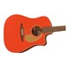 Fender LTD Redondo Player Electro Acoustic, Fiesta Red - Body View