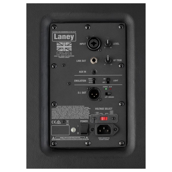 Laney LFR-212 Powered Speaker Cab - controls