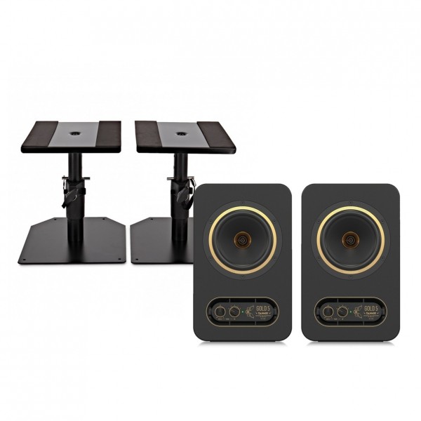 Tannoy GOLD 5 5-Inch Active Monitor Speaker Pair with Stands - Full Bundle