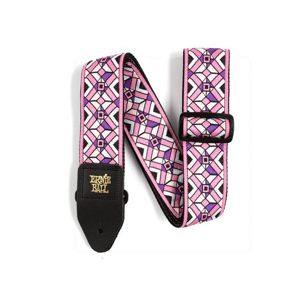 Ernie Ball Polypro Jacquard Strap, Kaleidoscope Pink