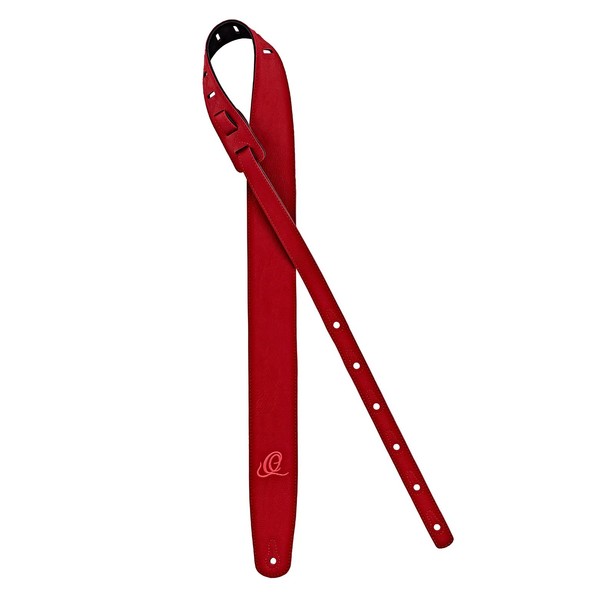 Ortega OSVG Vegan 2" Guitar Strap, Red - Main