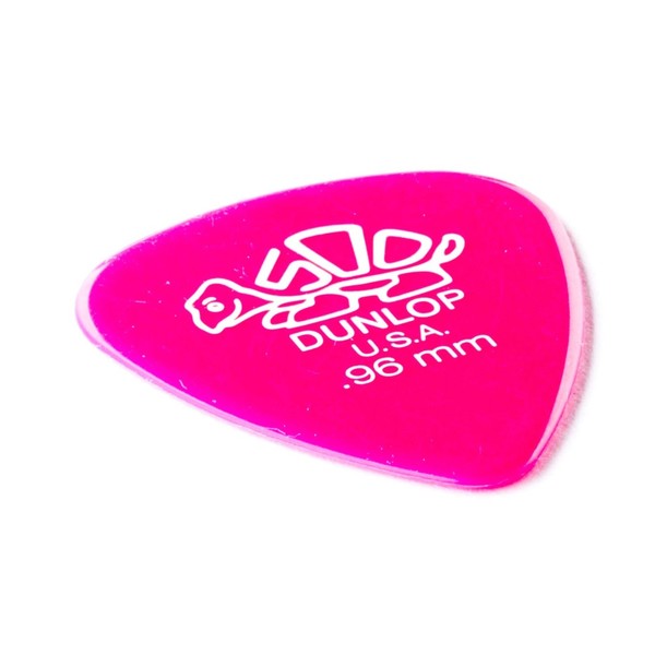 Dunlop 0.96mm Del 500, Dark Pink, Players Pack of 12 - tilt