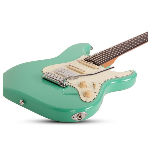 Schecter Nick Johnston Trad-HSS, Atomic Green, Front Angled Right 