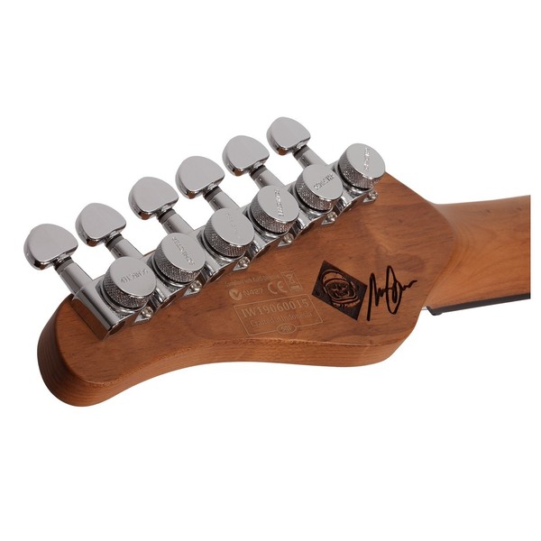 Schecter Nick Johnston Trad-SSS, Atomic Snow, Headstock Rear