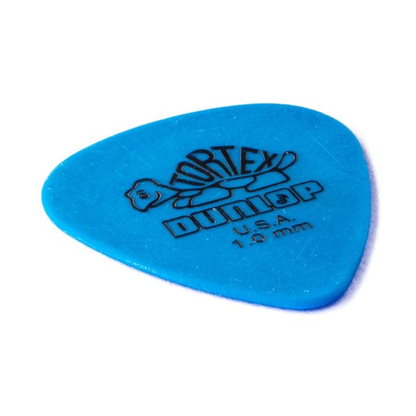 Dunlop 1mm Tortex Standard Pick, Blue, Players Pack of 12 - flat