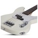 Schecter Banshee Bass, Olympic White, Front Angled Right