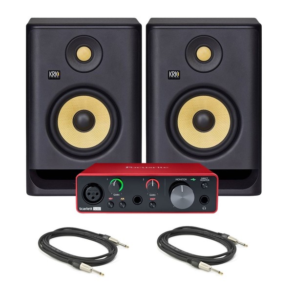 Focusrite Scarlett Solo (3rd Gen) with KRK RP5 G4, Pair