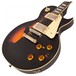 Vintage V100 Icon, Distressed Black Over Sunburst close