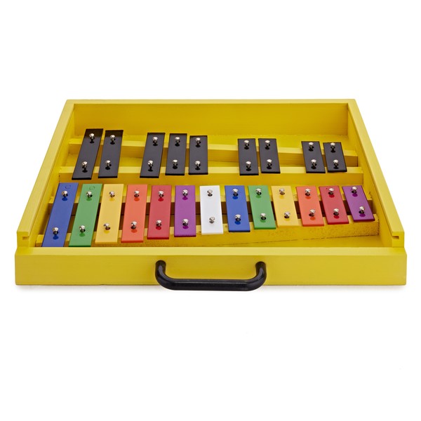 Compact Glockenspiel by Gear4music, Rainbow / Black Keys