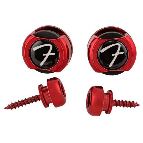 Fender Infinity Strap Locks, Red - Front
