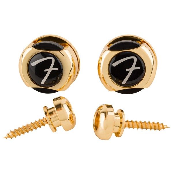Fender Infinity Strap Locks, Gold -  Front