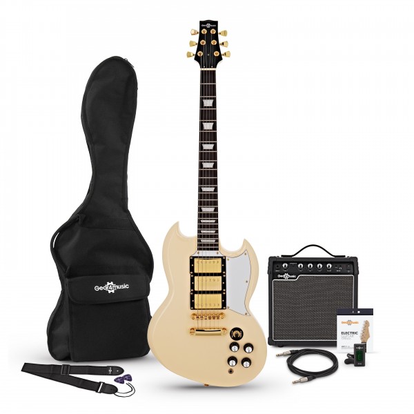 Brooklyn Electric Guitar + Complete Pack, Ivory