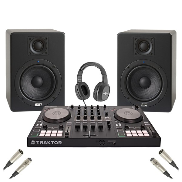 Native Instruments Traktor S3 with ESI aktiv 05 Studio Monitors - Full Bundle