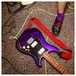 Fender Player Lead III PF, Purple Metallic - red strap