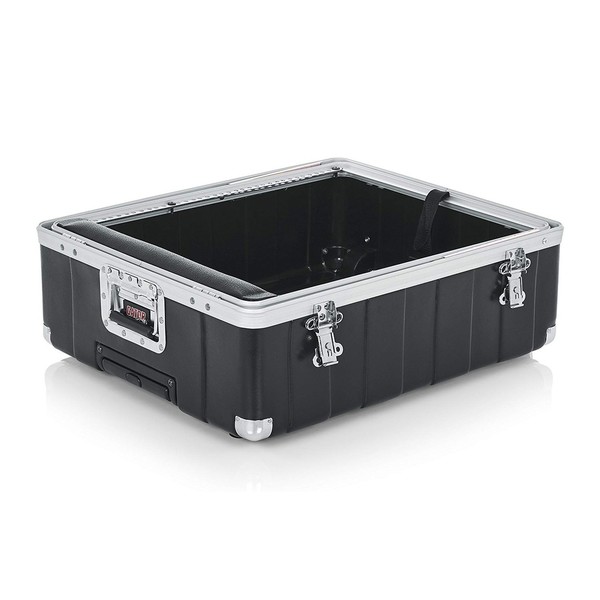 Gator G-MIX-12 PU Moulded ATA Pop-Up Rack Mixer Case, 12U, Laid Down Open