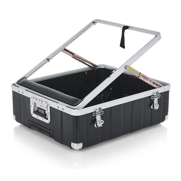 Gator G-MIX-12 PU Moulded ATA Pop-Up Rack Mixer Case, 12U, Front Angled Left Pop Up