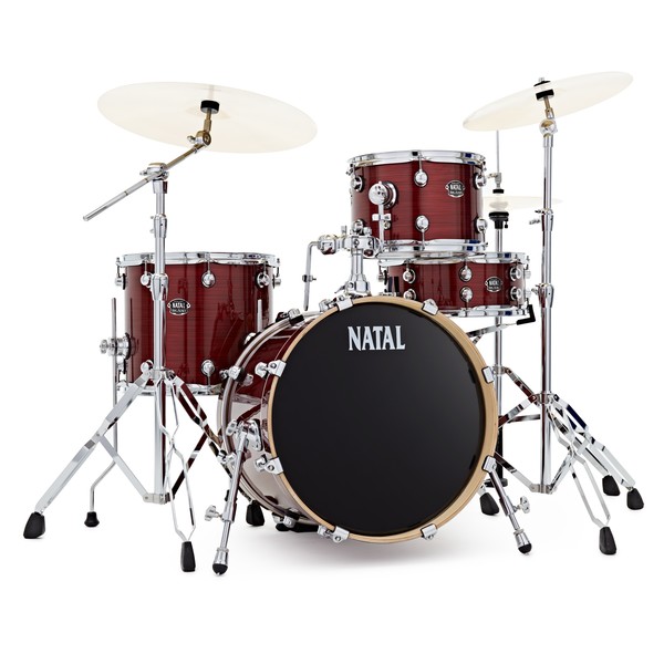 Natal Arcadia Poplar 18" Drum Kit w/Hardware, Red Strata