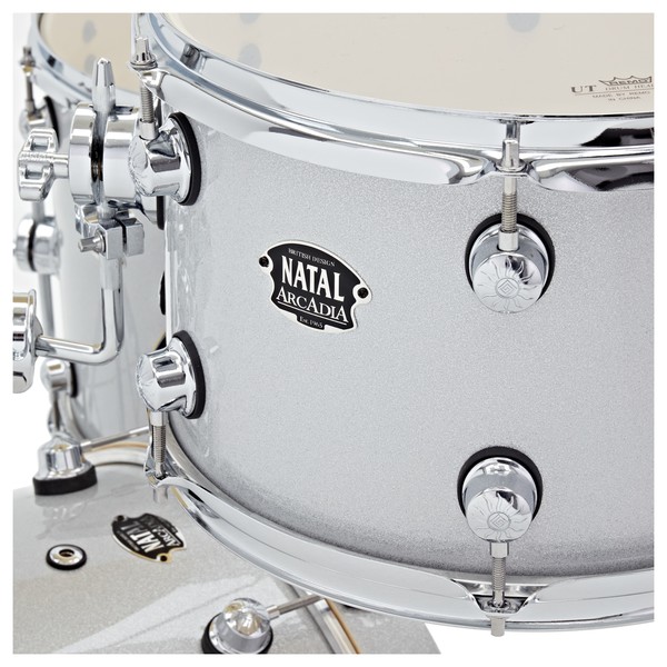 Natal Arcadia Poplar 18'' Drum Kit w/Hardware, White Sparkle
