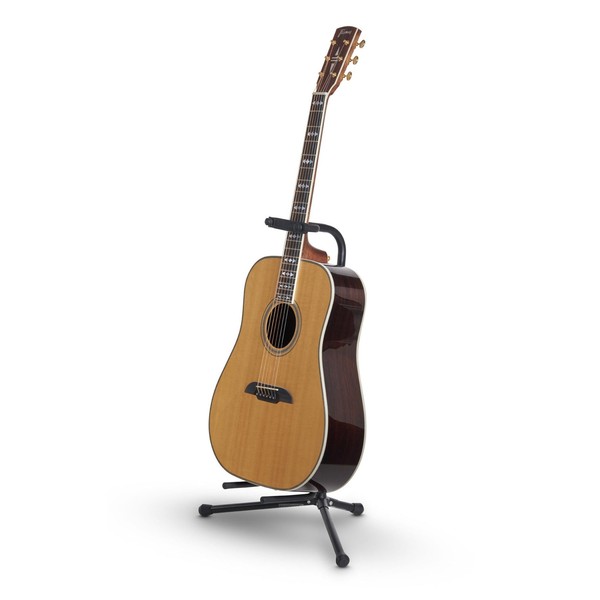RockGear Single Guitar Stand, Black - acoustic