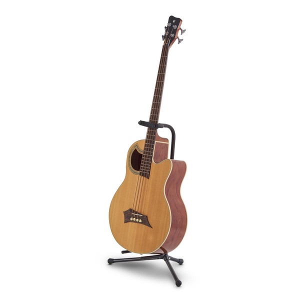 RockGear Single Guitar Stand, Black - acoustic bass