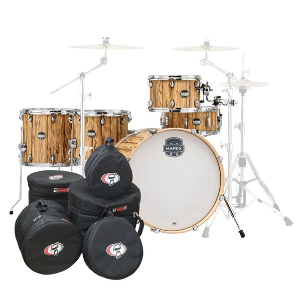 Mapex Mars 22'' 5pc Crossover Shell Pack w/Bag Set, Driftwood