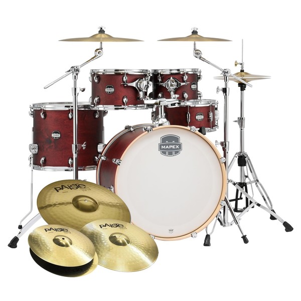 Mapex Mars LTD. Edition 22'' Drum Kit w/Cymbals, Transparent Cherry - Main