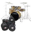 Yamaha Stage Custom Set da 5 Fusti in Betulla da 22'' con Custodie, Natural Wood