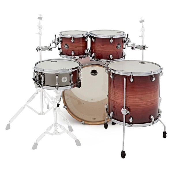 Mapex Armory 22'' LA Fusion 5pc Shell Pack w/Bag Set, Redwood Burst - Back View
