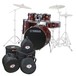 Yamaha Stage Custom Birch 22'' 5pc Shell Pack w/Bags, Cranberry Red