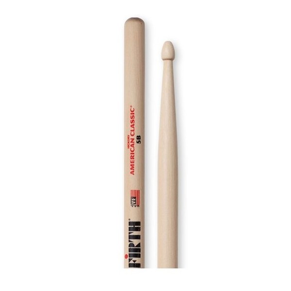 Vic Firth 5B Hickory Drumsticks, 12 Pair Value Bundle - Detail